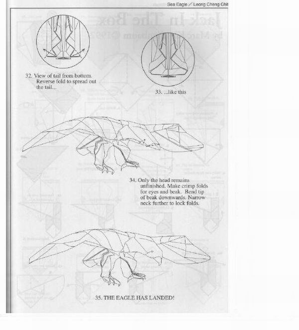 老鹰折纸教程-超难折纸