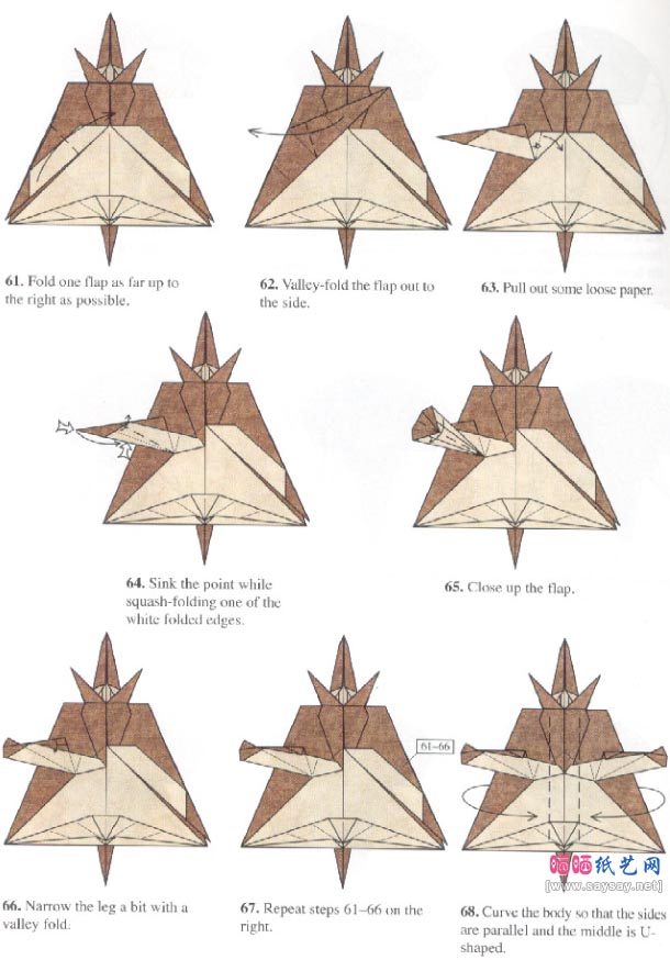 Robert J.Lang大象折纸教程祥细图解