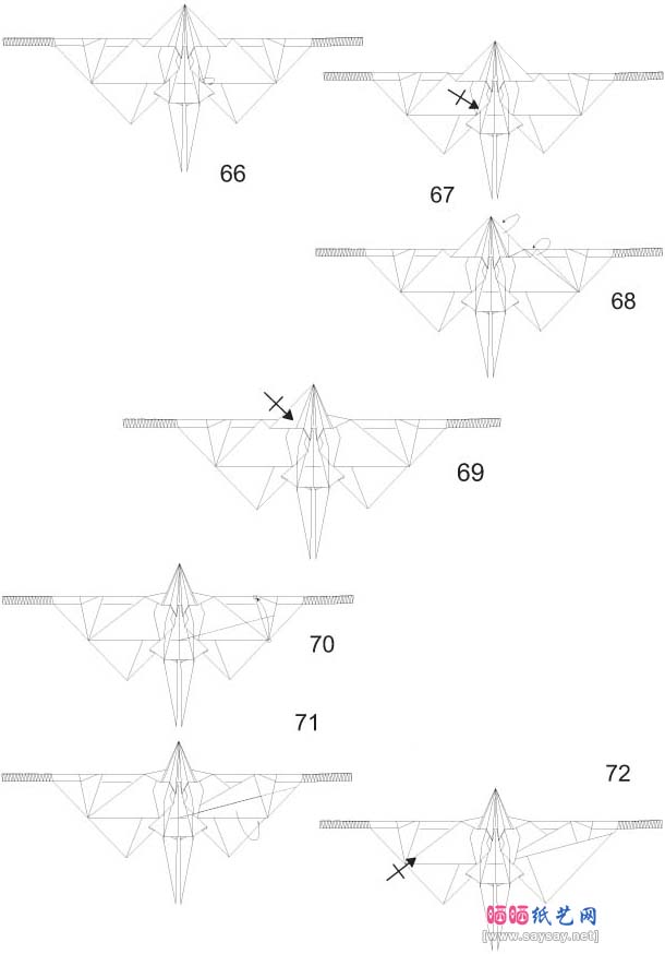 老鹰3.5折纸教程详细图解-高级教程