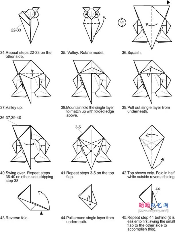 Marc Kirschenbaum小熊玩具折纸图解教程