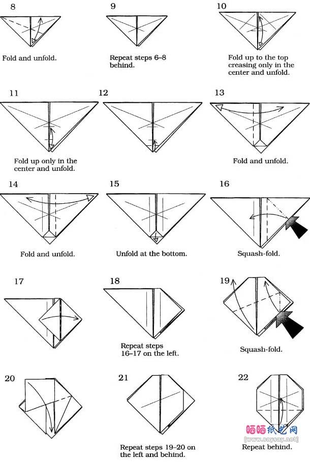 John Montroll斑纹小老虎折纸教程图解-高级教程