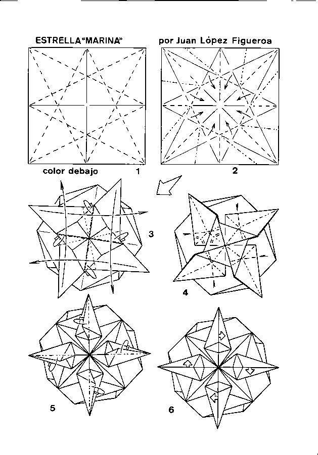 旋转星星的折纸方法图解