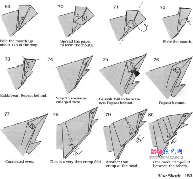 RobertJLang的鲨鱼折纸教程图片步骤6