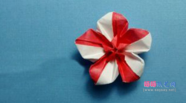 精致双色糖果花（CANDY FLOWER）折纸成品图