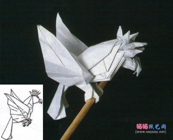 RonaldKoh风头鹦鹉手工折纸图解教程