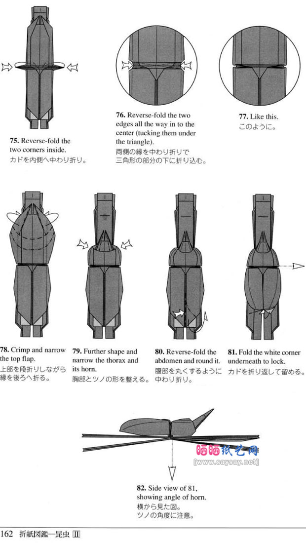 RobertJLang的大独角仙折纸教程 昆虫折纸大全