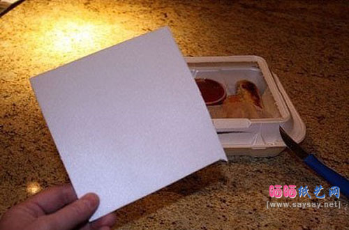 一次性饭盒DIY吹塑纸版画图文教程-亲子手工制作教程