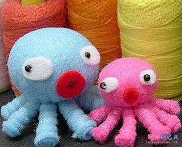 不织布DIY可爱的八爪章鱼手工布艺制作教程