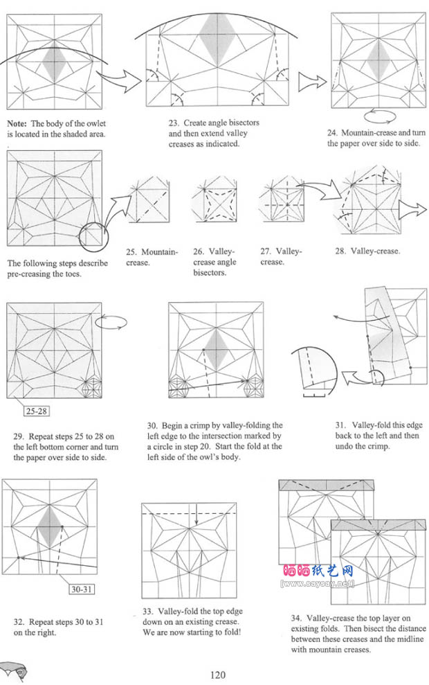 BerniePeyton的可爱猫头鹰幼鸟手工折纸图解教程