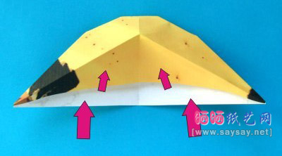 逼真又简单的折纸香蕉折法实拍教程