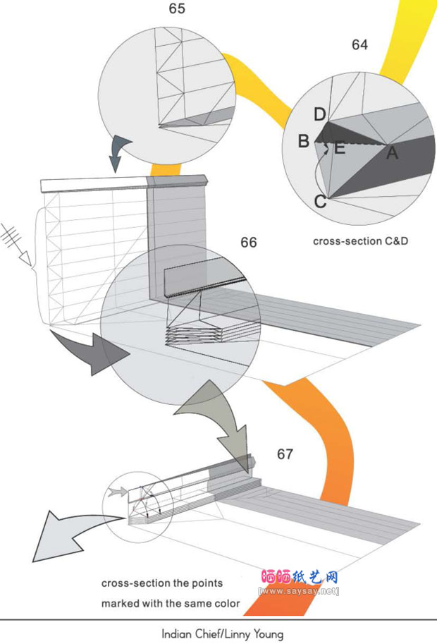 印度酋长手工折纸图谱教程图片步骤10