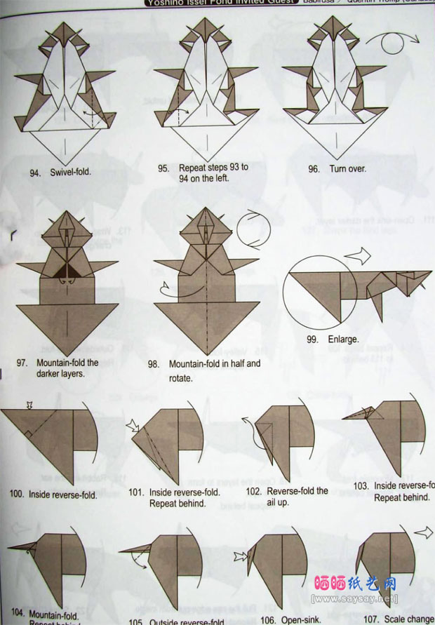 QuentinTrollip复杂动物折纸教程野猪的折法图谱教程图片步骤8