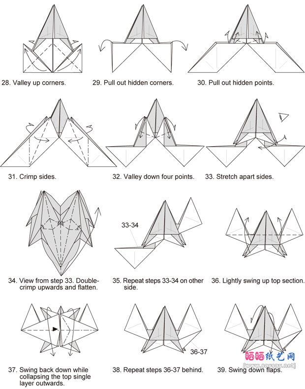 MarcKirschenbaum纸艺教程双翼飞机折纸图谱3-www.saybb.net