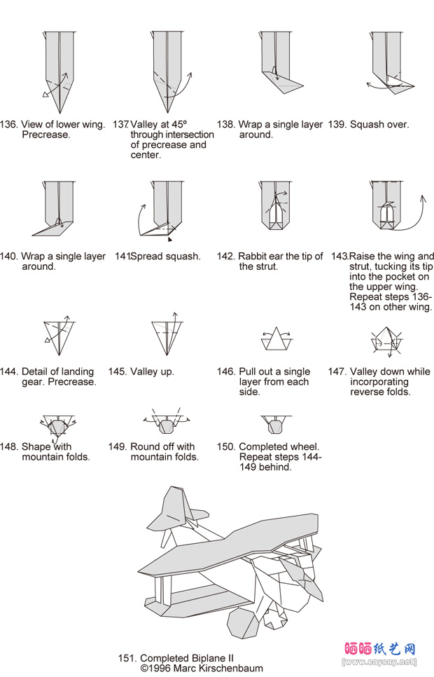 MarcKirschenbaum纸艺教程双翼飞机折纸图谱12-www.saybb.net