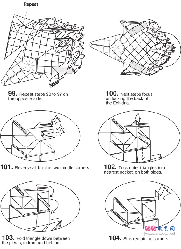 StevenCasey的针鼹折纸图谱教程-www.saybb.net
