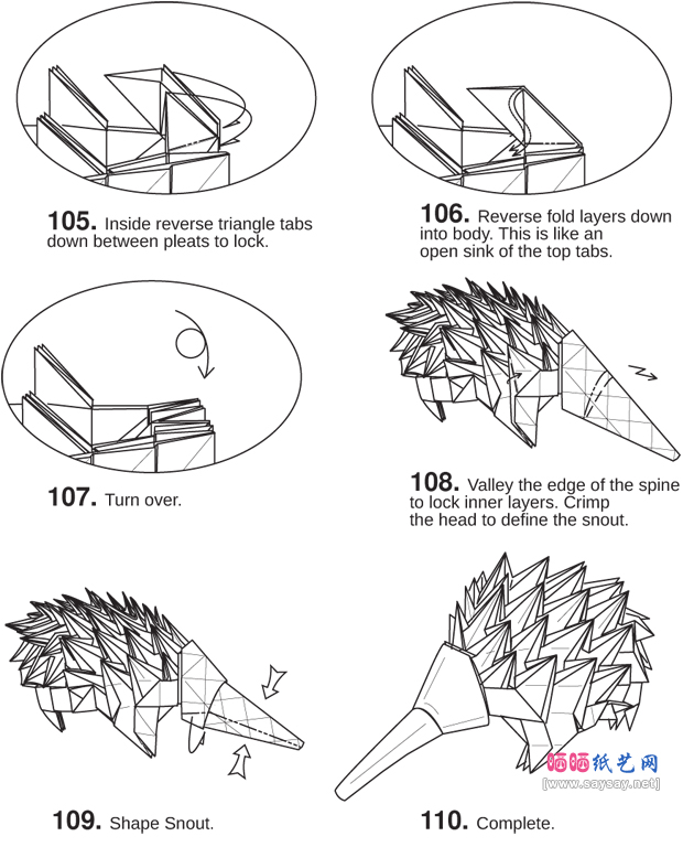 StevenCasey的针鼹折纸图谱教程-www.saybb.net