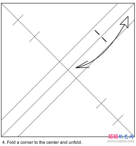 户外沙发椅折纸教程图片步骤4-www.saybb.net