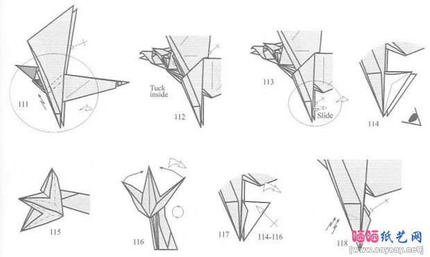 ManuelSirgo的鹰马折纸图谱教程图片步骤14-www.saybb.net