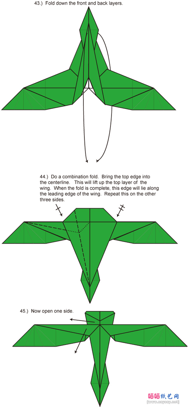 CharlesEsseltine的飞龙折纸图谱折纸步骤6-www.saybb.net