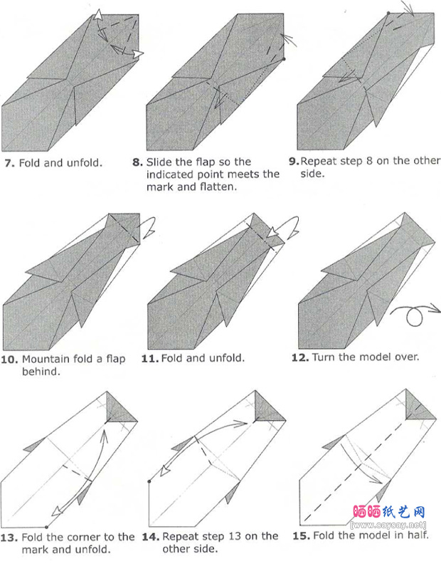 JohnSzinger的海象手工折纸图谱教程步骤2-www.saybb.net
