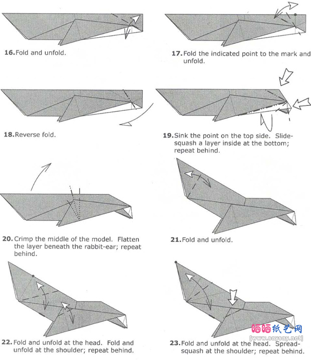 JohnSzinger的海象手工折纸图谱教程步骤3-www.saybb.net