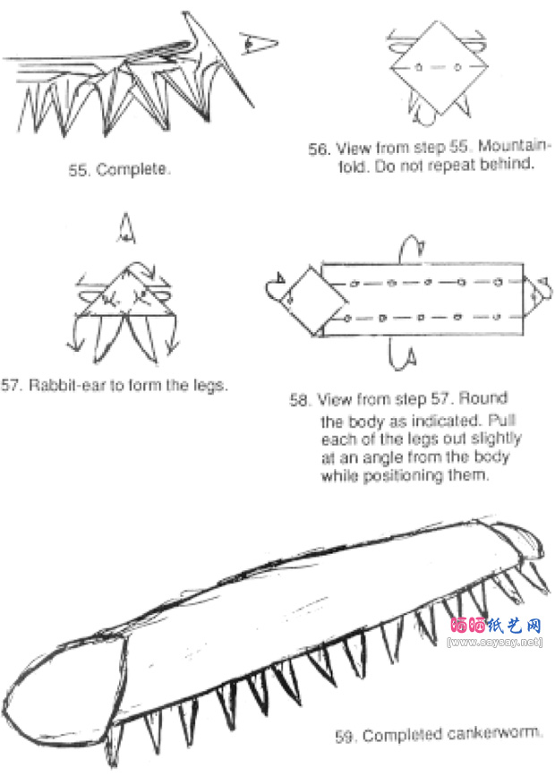 MarcKirschenbaum的手工折纸马陆的纸艺教程步骤8-www.saybb.net